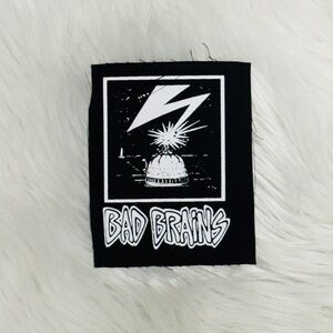BAD BRAINS Capitol Lightning Cloth Screen Print Patch - Classic Punk Band DIY